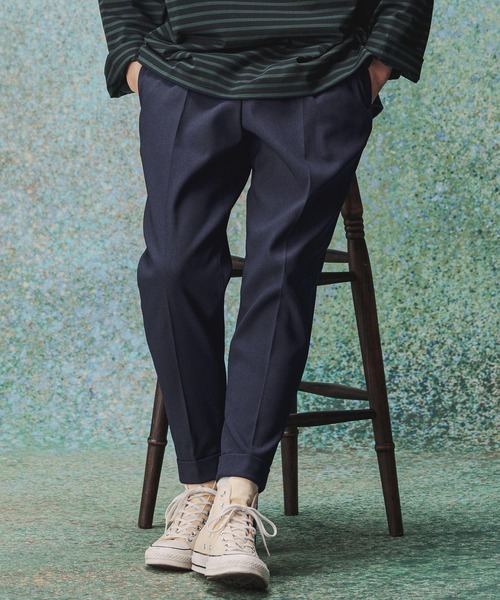 パンツ 入園式 mp14976- Turn ups Sta-Pre Tapered Pants ダブルテーパードパンツ(TRM-P002A) メンズの画像