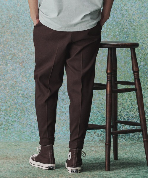 パンツ 入園式 mp14976- Turn ups Sta-Pre Tapered Pants ダブルテーパードパンツ(TRM-P002A) メンズの画像