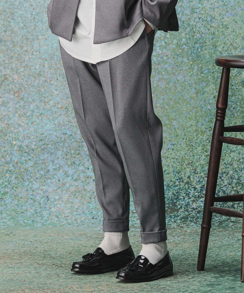 パンツ 入園式 mp14976- Turn ups Sta-Pre Tapered Pants ダブルテーパードパンツ(TRM-P002A) メンズの画像