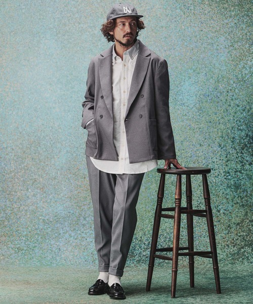 パンツ 入園式 mp14976- Turn ups Sta-Pre Tapered Pants ダブルテーパードパンツ(TRM-P002A) メンズの画像