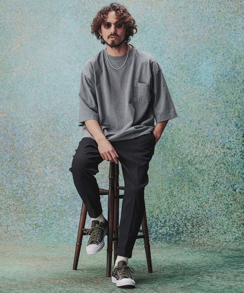 パンツ 入園式 mp14976- Turn ups Sta-Pre Tapered Pants ダブルテーパードパンツ(TRM-P002A) メンズの画像