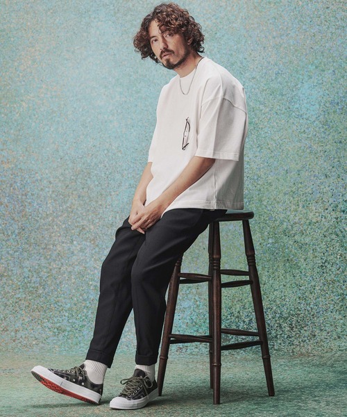 パンツ 入園式 mp14976- Turn ups Sta-Pre Tapered Pants ダブルテーパードパンツ(TRM-P002A) メンズの画像