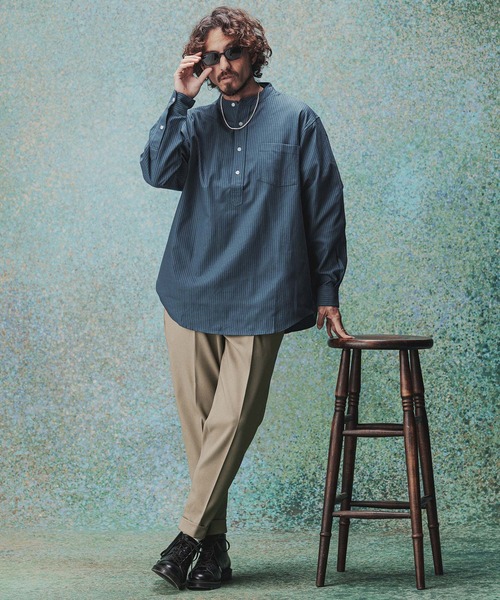 パンツ 入園式 mp14976- Turn ups Sta-Pre Tapered Pants ダブルテーパードパンツ(TRM-P002A) メンズの画像