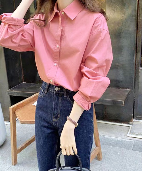 「Amulet」 長袖シャツ L ブルー レディース_画像2