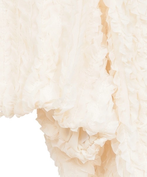 カーディガン CLANE/クラネ/TOP STITCHED FRILL BOLERO レディース メンズの画像