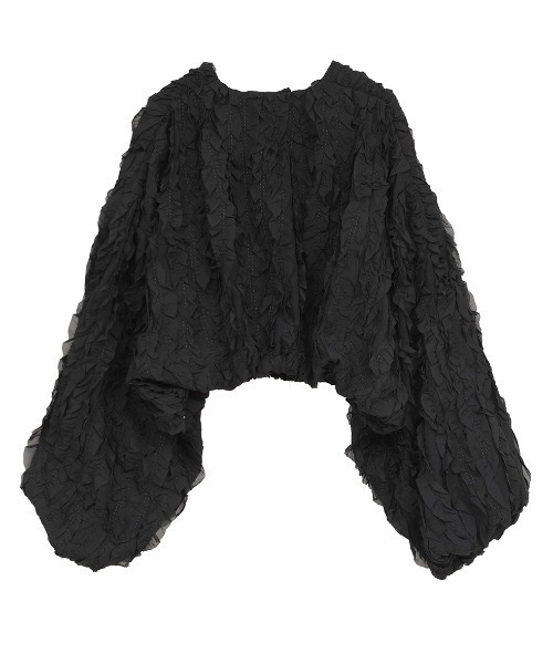 カーディガン CLANE/クラネ/TOP STITCHED FRILL BOLERO レディース メンズの画像