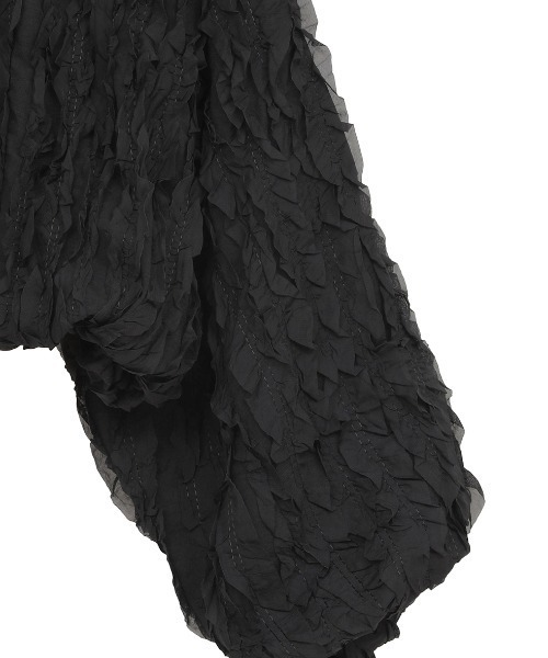カーディガン CLANE/クラネ/TOP STITCHED FRILL BOLERO レディース メンズの画像