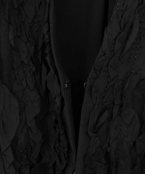 カーディガン CLANE/クラネ/TOP STITCHED FRILL BOLERO レディース メンズの画像