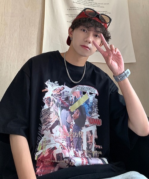「MGV」 半袖Tシャツ MEDIUM ブラック メンズ_画像5