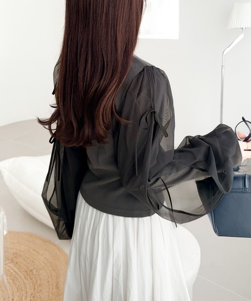 「mily bilet」 長袖カットソー X-LARGE チャコールグレー レディース_画像9