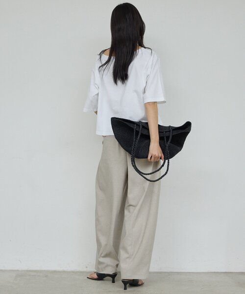 tシャツ オフショルロゴカットソー レディースの画像