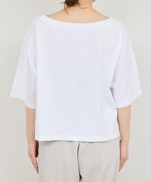 tシャツ オフショルロゴカットソー レディースの画像