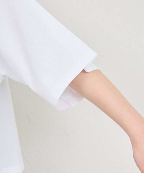 tシャツ オフショルロゴカットソー レディースの画像