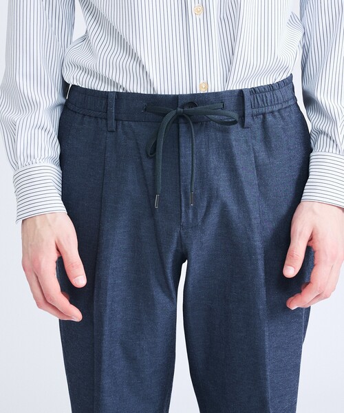 美品 ✨️ アバハウス ストレッチリネンスーツ L ネイビー ABAHOUSE（アバハウス） スラックス 「セットアップ対応