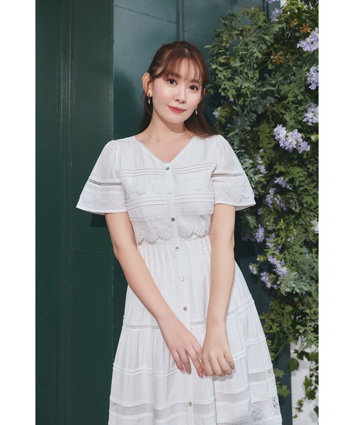 Her lip to ワンピース Clair Pintuck Lace Dress : ZOZOTOWN Yahoo!店