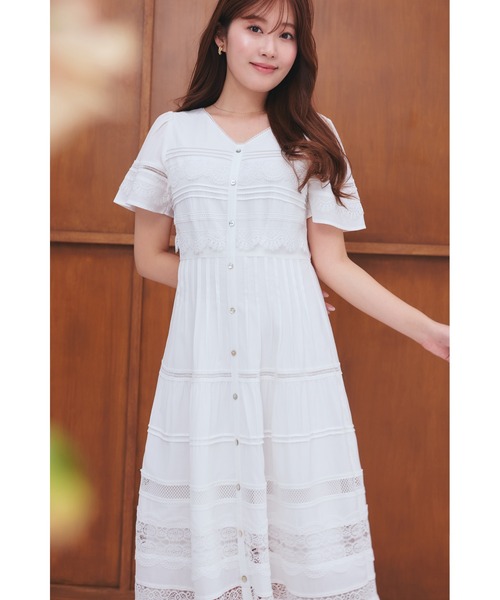 Her lip to ワンピース Clair Pintuck Lace Dress : ZOZOTOWN Yahoo!店