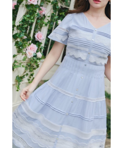 Her lip to ワンピース Clair Pintuck Lace Dress : ZOZOTOWN Yahoo!店