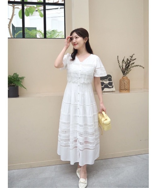 Her lip to ワンピース Clair Pintuck Lace Dress : ZOZOTOWN Yahoo!店