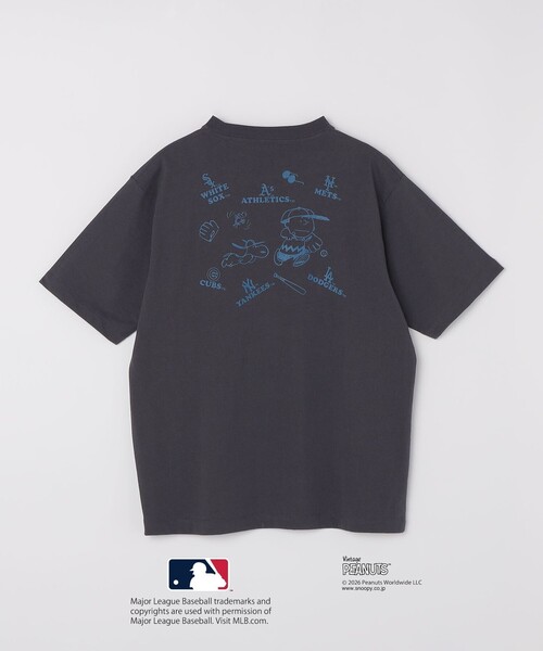 SHIPS（シップス） tシャツ SHIPS: PEANUTS×MLB プリント Tシャツ 26SS
