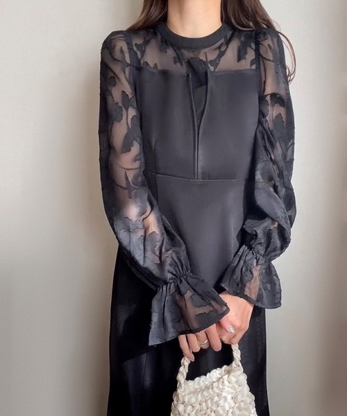 「FILLOU」 長袖ワンピース LARGE ホワイト系その他 レディース_画像6