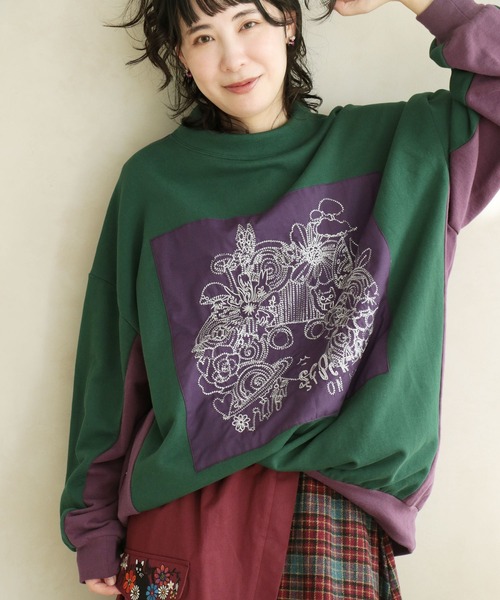 「ScoLar」 長袖ワンピース M パープル レディース_画像6