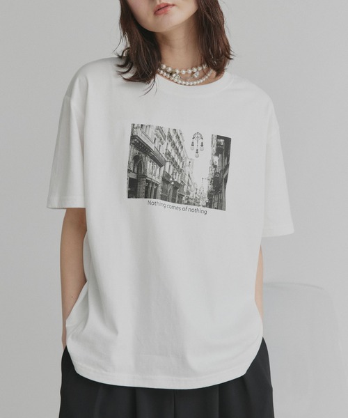 「ad thie」 半袖Tシャツ FREE ホワイト レディース_画像5