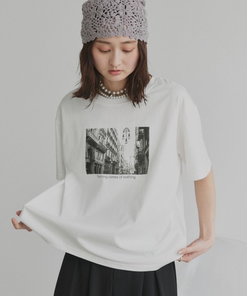 「ad thie」 半袖Tシャツ FREE ホワイト レディース_画像6