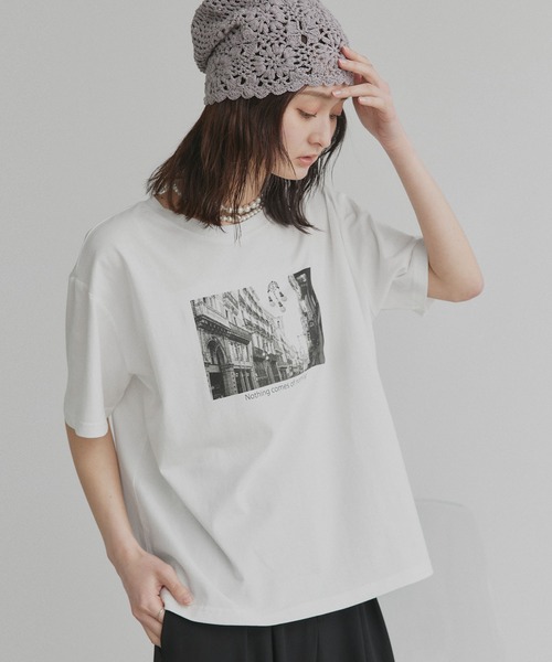 「ad thie」 半袖Tシャツ FREE ホワイト レディース_画像8