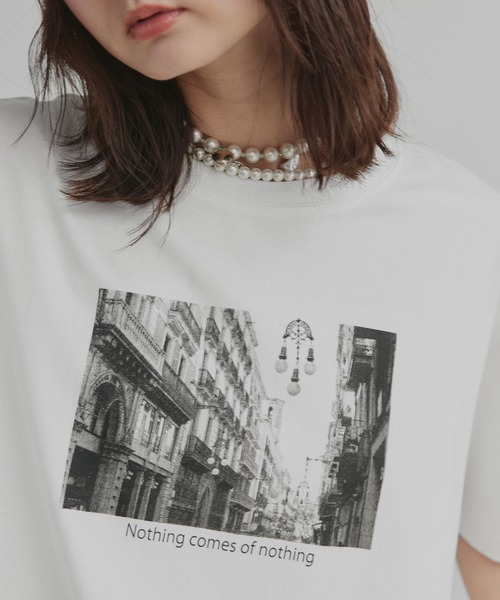 「ad thie」 半袖Tシャツ FREE ホワイト レディース_画像9
