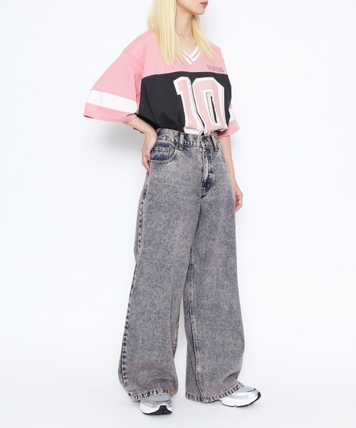 「PUNYUS」 デニムパンツ 2 ライトピンク レディース_画像3