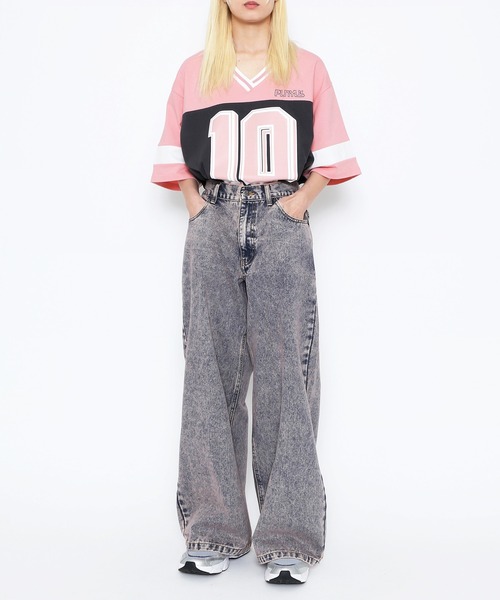「PUNYUS」 デニムパンツ 2 ライトピンク レディース_画像9