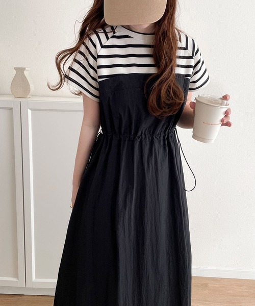 「classicalelf」 ドッキングワンピース MEDIUM グレー レディース_画像3
