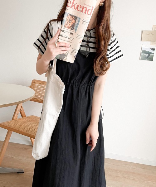 「classicalelf」 ドッキングワンピース MEDIUM グレー レディース_画像5