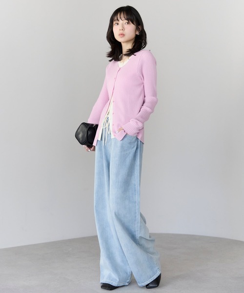 「pocket」 デニムパンツ M ライトブルー レディース_画像5