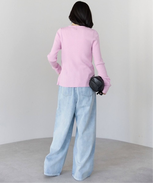 「pocket」 デニムパンツ M ライトブルー レディース_画像8