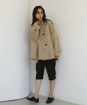 トレンチコート コート スタンドカラーケープト...の詳細画像2