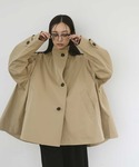 トレンチコート コート スタンドカラーケープト...の詳細画像3