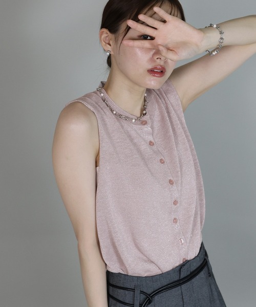 「J by blue」 半袖ニット MEDIUM ブラック レディース_画像2
