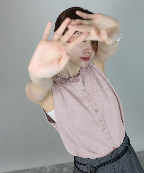 「J by blue」 半袖ニット MEDIUM ブラック レディース_画像3