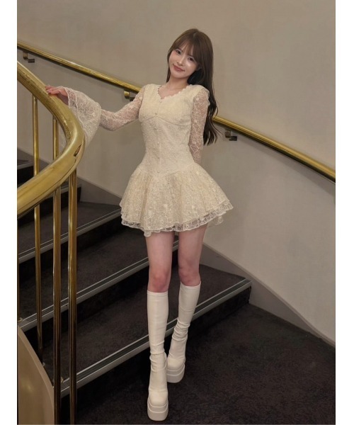 Darich（ダーリッチ） ワンピース フェアリーレースフリルミニ