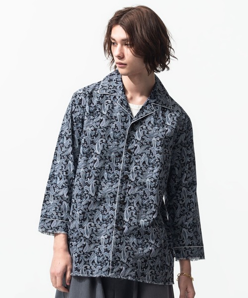 【クニ】glambグラム　スタンドカラーペイズリーシャツ glamb（グラム）の「Stand Collar Paisley SH / スタンドカラー