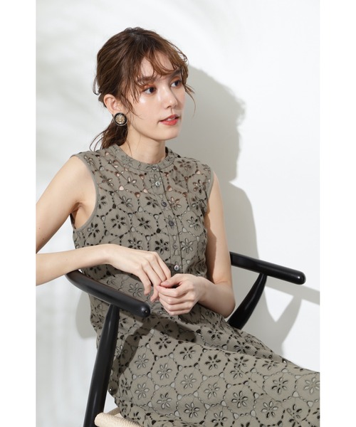 JILL STUART ワンピース 「Endy ROBE」クラークレースワンピース