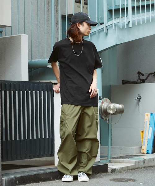 CLOTH &CROSS クロスアンドクロス　半袖Tシャツ クロスアンドクロスcloth&cross妄想カフェTシャツTEAキャメル