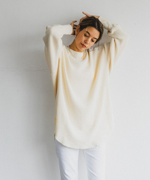 BAYFLOW トップス ワッフルプルオーバー レディース : ZOZOTOWN