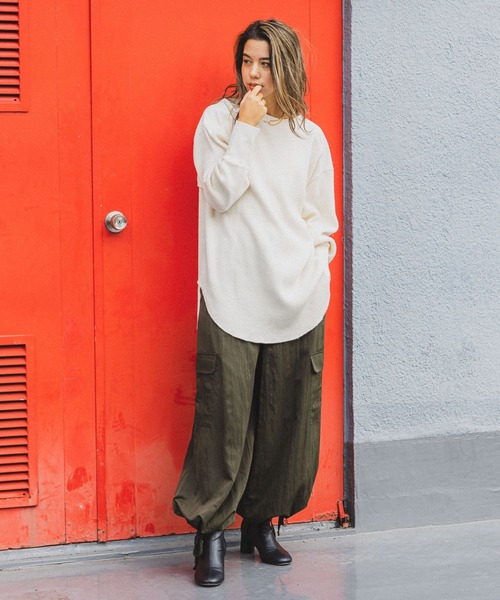 BAYFLOW トップス ワッフルプルオーバー レディース : ZOZOTOWN