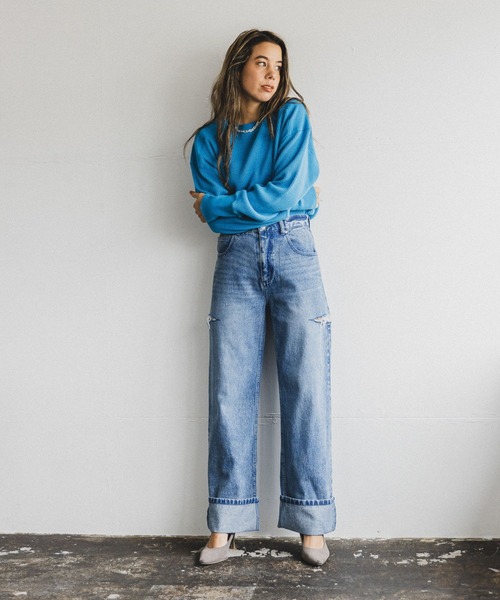BAYFLOW トップス ワッフルプルオーバー レディース : ZOZOTOWN