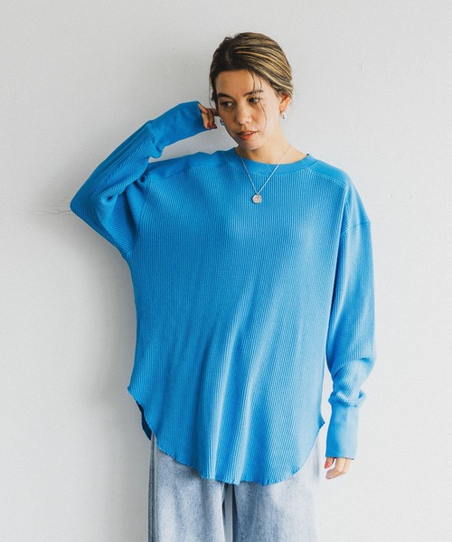 BAYFLOW トップス ワッフルプルオーバー レディース : ZOZOTOWN