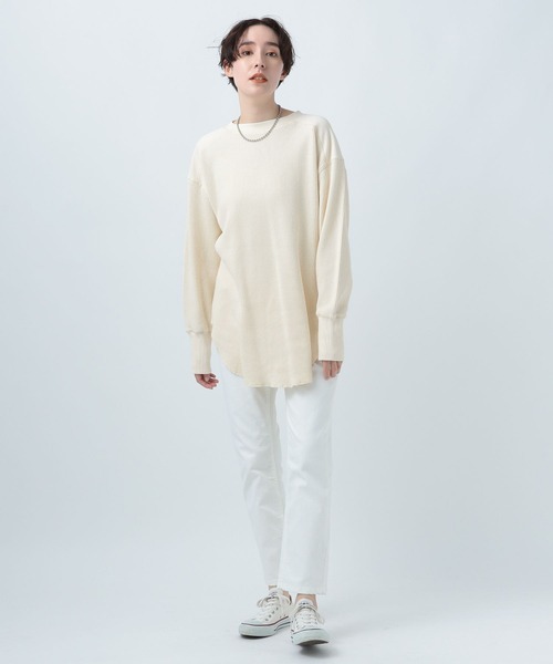 BAYFLOW トップス ワッフルプルオーバー レディース : ZOZOTOWN