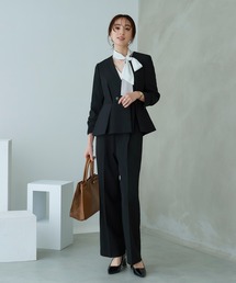 美品⭐︎エストネーション ノーカラー ペプラムスーツ セットアップ　美品 美品⭐︎エストネーション ノーカラー ペプラムスーツ
