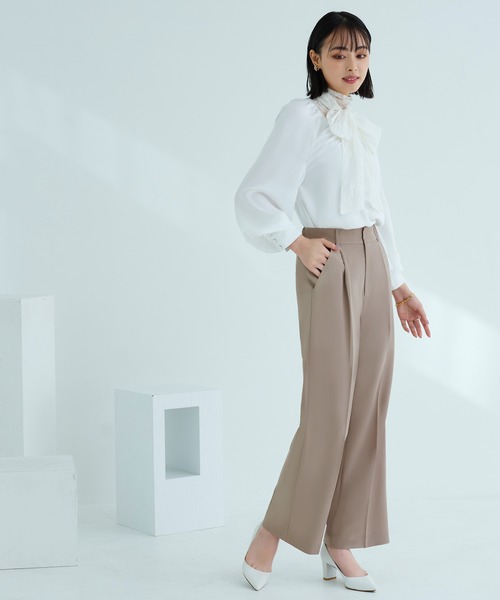 RUIRUE BOUTIQUE セットアップ タックペプラムノーカラー